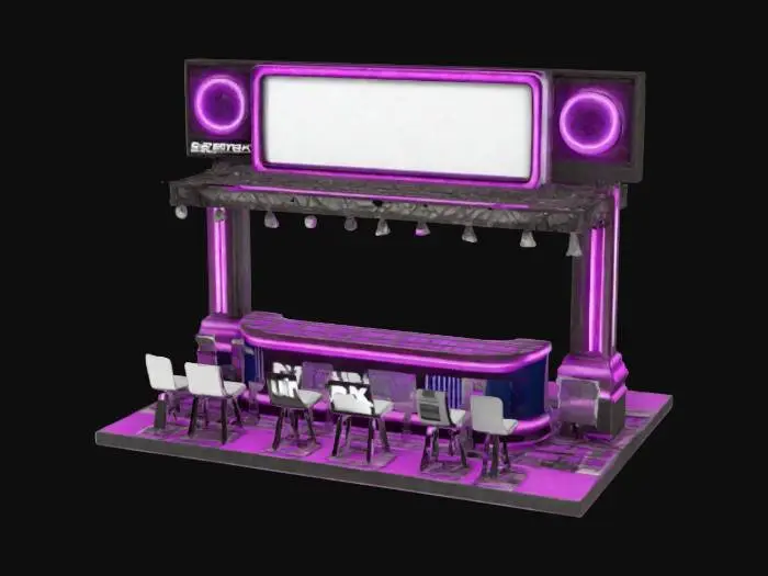 3D model for  Neon Art Marketplace Showcase Booth