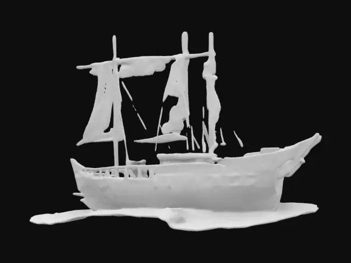 3D model for creepy sunken ship 