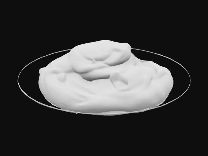 3D model for a plate of trippy jello