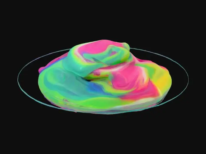 3D model for a plate of trippy jello