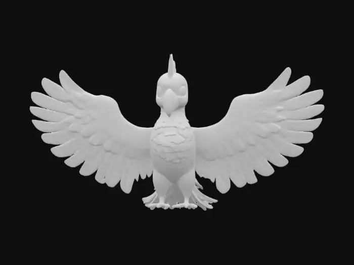 3D model for a psychedelic trippy parrot 