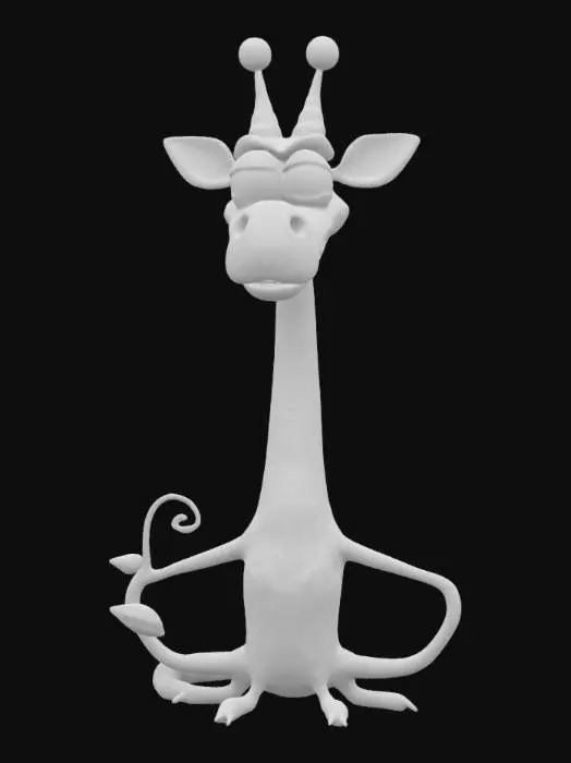 3D model for a goofy giraffe sea monster hybrid