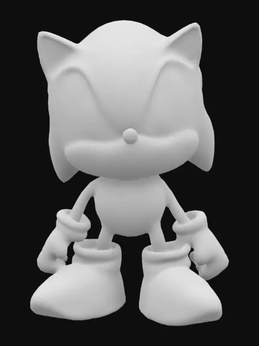 3D model for a toy that looks like sonic