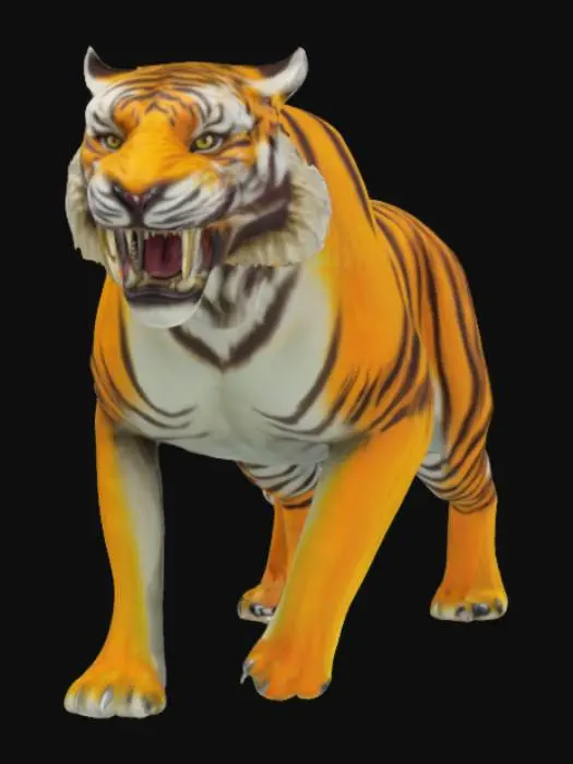 3D model for a majestic saber tooth tiger