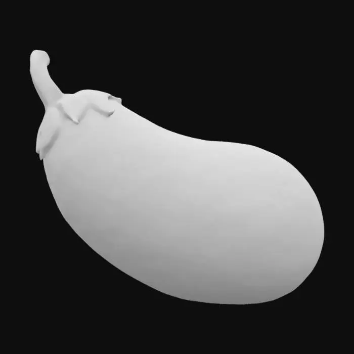 3D model for #valentine#, a big purple eggplant
