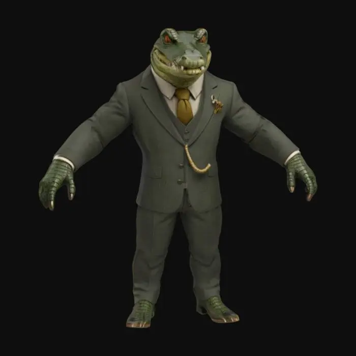 3D model for Crocodile Gentleman