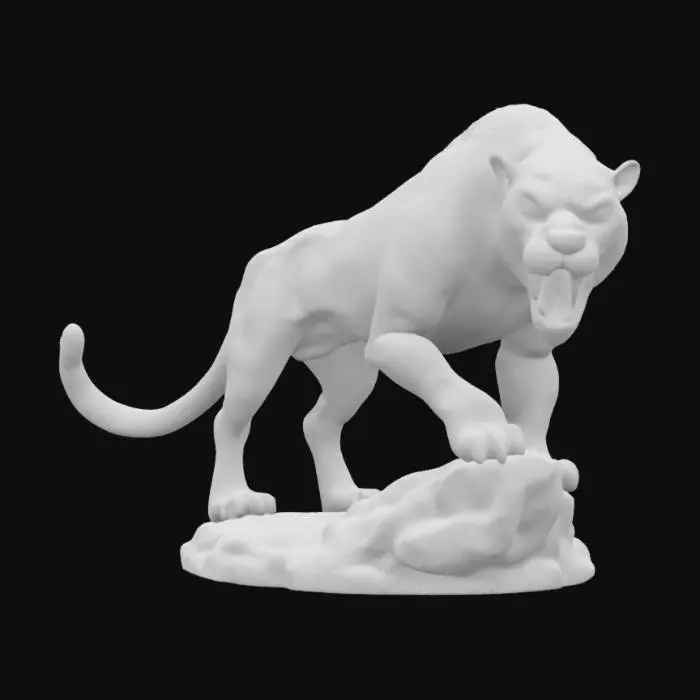 3D model for a majestic saber tooth tiger