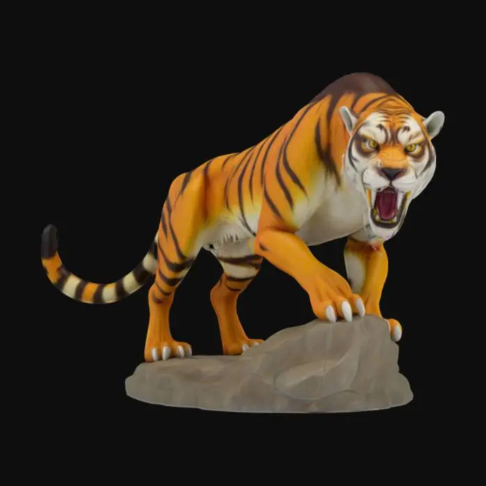3D model for a majestic saber tooth tiger