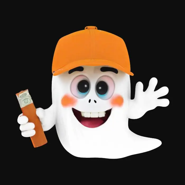 3D model for a hat with a ghost with a blunt