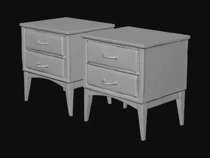 3D model for creare comodini con 2 aperture