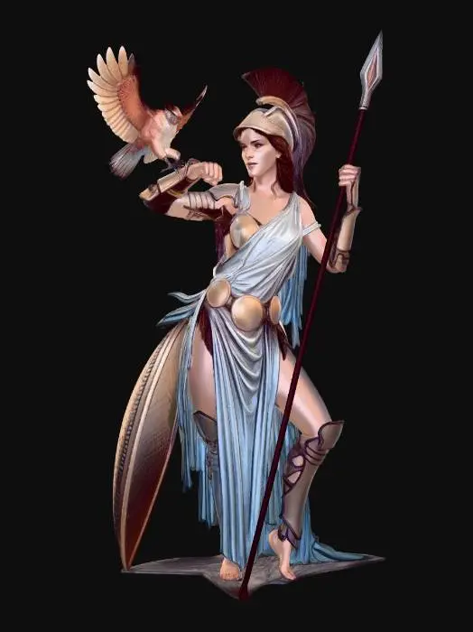 3D model for Athena and the Owl