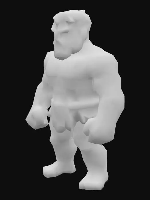 3D model for Low-Poly Primitive Warrior