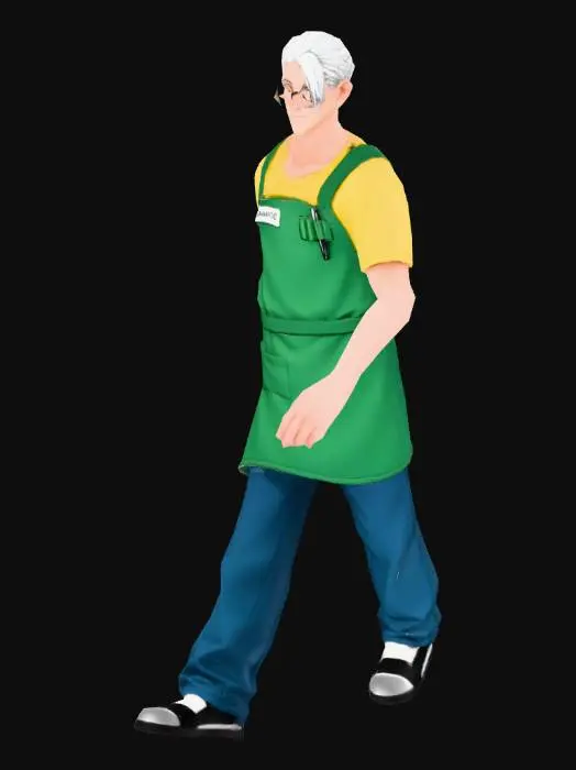 3D model for Taro Sakamoto (Slim)