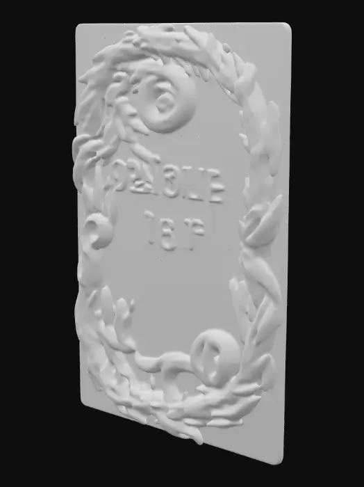 3D model for Eine hochkant ausgerichtete, leere Sammelkarte von stabiler, leicht laminierter Beschaffenheit, deren makellos weiße Oberfläche vollkommen matt und glatt ist. Auf der Vorderseite ragt mittig ein detailreicher, leuchtend blauer Drache sanft hervor, seine feinen Schuppen bilden eine leicht raue, spürbare Textur. Darüber ist das Wort "Dragon" in einem tiefen Schwarz, das ebenfalls leicht aus der Kartenoberfläche hervortritt und eine sanfte, erhabene Haptik besitzt. Die Rückseite der Karte ist schlicht und weiß, mit einem zentrierten, perfekt runden, mattschwarzen Kreis.