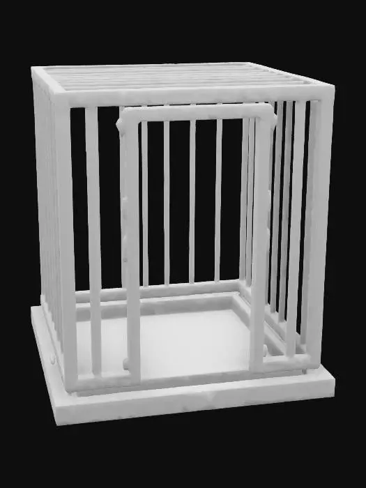 3D model for Imagine a hyper realistic Metal frame.
The frame is a barred frame that is shaped in a cube with profound defined edges that lip over the plated wall.
This is a simple but intricate metal frame with smooth faces and sharp corners.
The frame is by itself with no additional parts. it should be put on display and easily visible for all parts.
Pay attention to small details like corners and hard to reach faces for real life ready quality. technological 
 base frame.
#ChronoForgeWeapon#