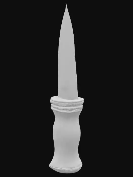 3D model for Damascus Dagger pirate knife 