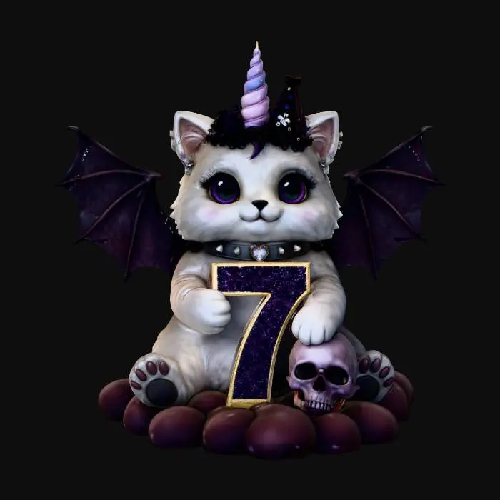 3D model for Gothic Unicorn Kitty Celebration