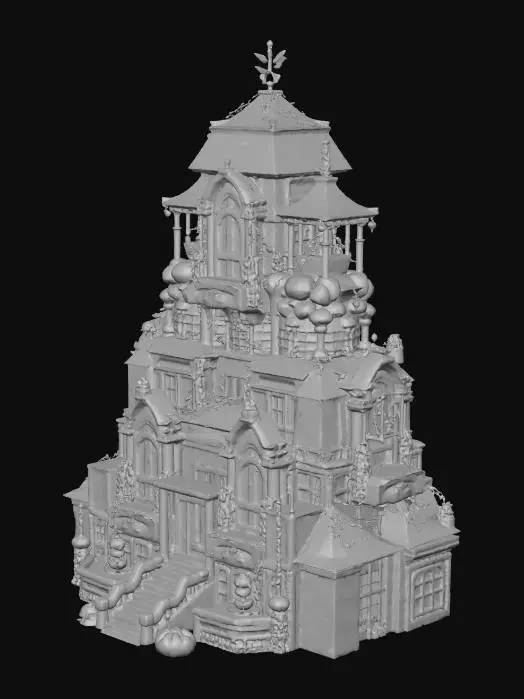 3D model for Haunted Manor, #Halloween2025#