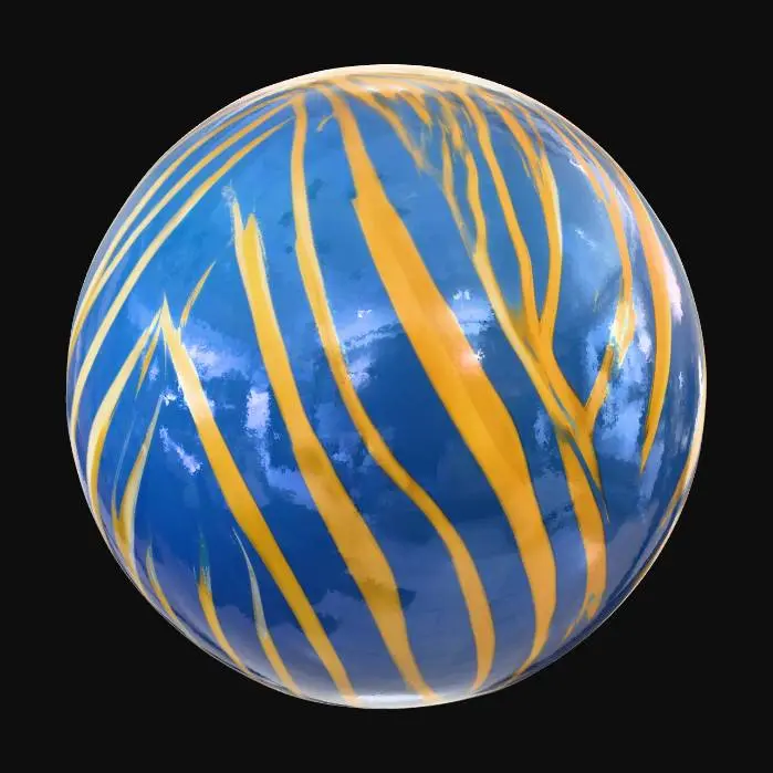 3D model for Golden Striped Sphere