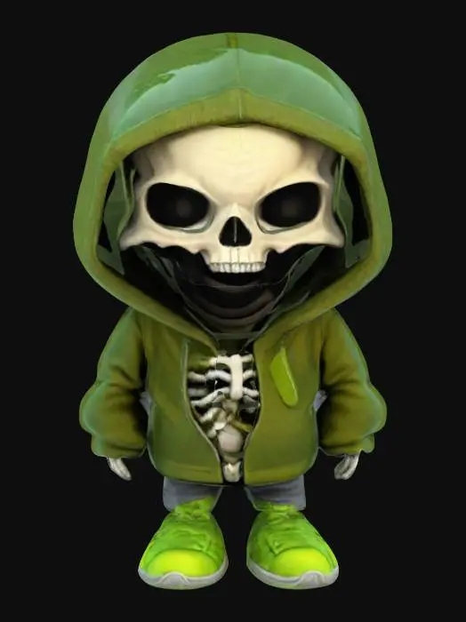 3D model for Skater Skeleton Swagger figure