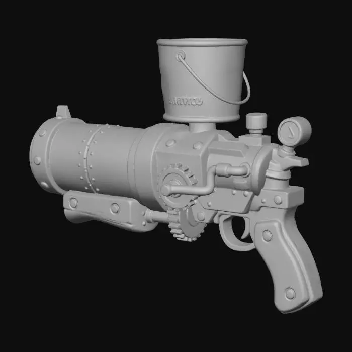 3D model for Steampunk Paint Gun