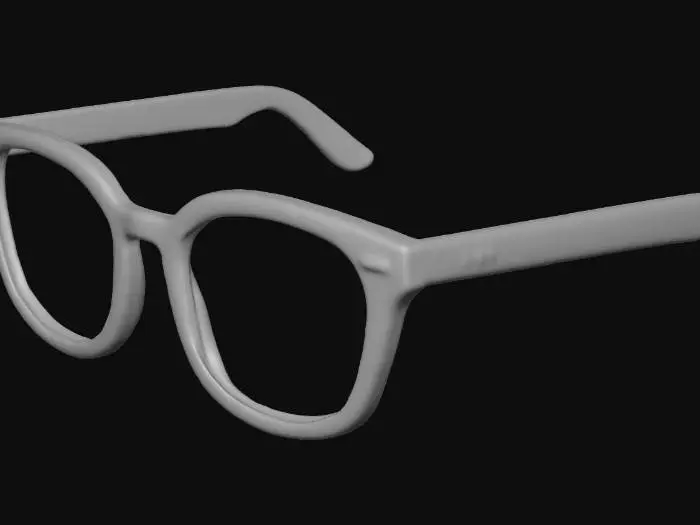 3D model for Glasses on Black Background