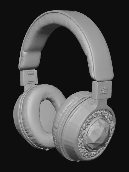3D model for Create high-quality Roblox UGC Limited headphones with a luxury and stylish design. The headphones should feature a polished gold metal frame with reflective highlights and smooth curvature. Add embedded ruby gemstones along the earcups and headband, giving a premium jewel-encrusted look. The ruby should glow subtly with rich red tones, contrasting against the shiny gold.

Design style should be modern, sleek, and fashionable, with proportions that fit Roblox avatars comfortably. Make sure the materials look realistic but stylized to match Roblox’s UGC accessory aesthetic. Add small ornamental details such as engraved patterns or gemstone outlines for uniqueness.