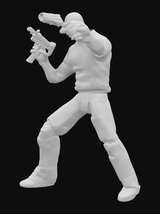 3D model for Action Figure in White Outfit