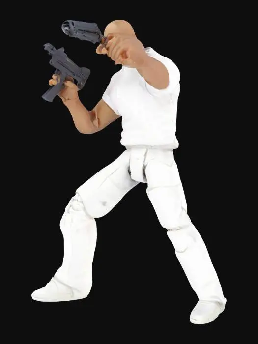 3D model for Action Figure in White Outfit
