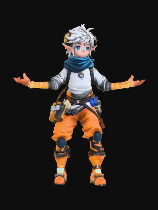 3D model for Tech Mage Adventurer