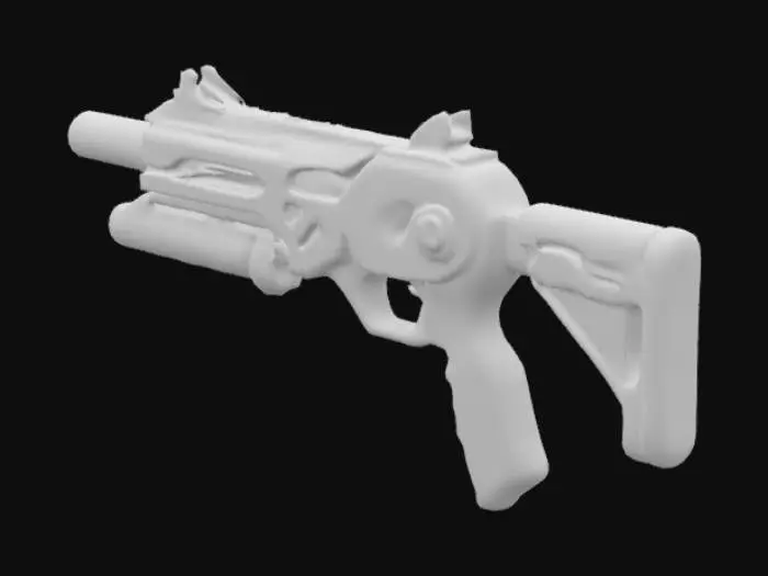 3D model for make me one futurestic smg