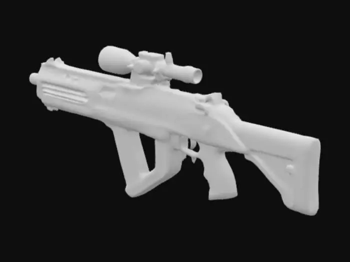 3D model for make me one futurestic smg