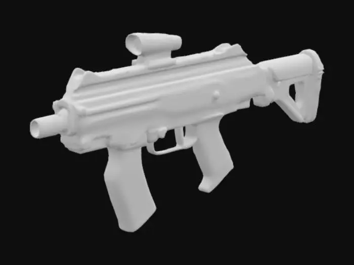 3D model for make me one futurestic smg