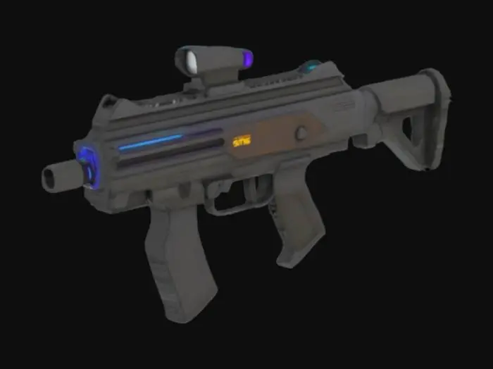 3D model for make me one futurestic smg