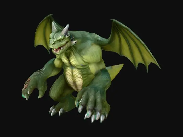 3D model for a massive half dragon half ogre creature, T-POSE, Game of Thrones, Ultra Realistic