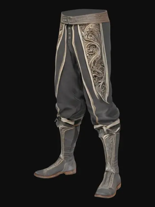 3D model for Ornate Leather Trousers and Boots