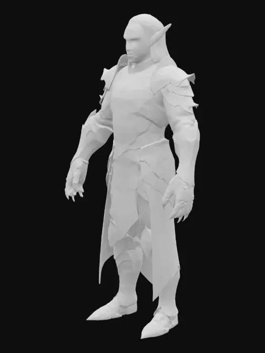 3D model for Dark Elven Warrior