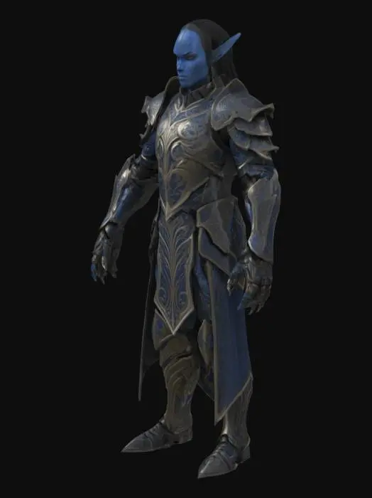 3D model for Dark Elven Warrior