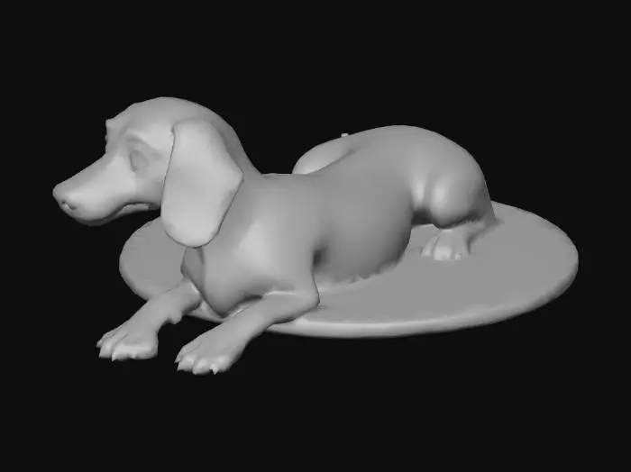 3D model for Dackel der liegt