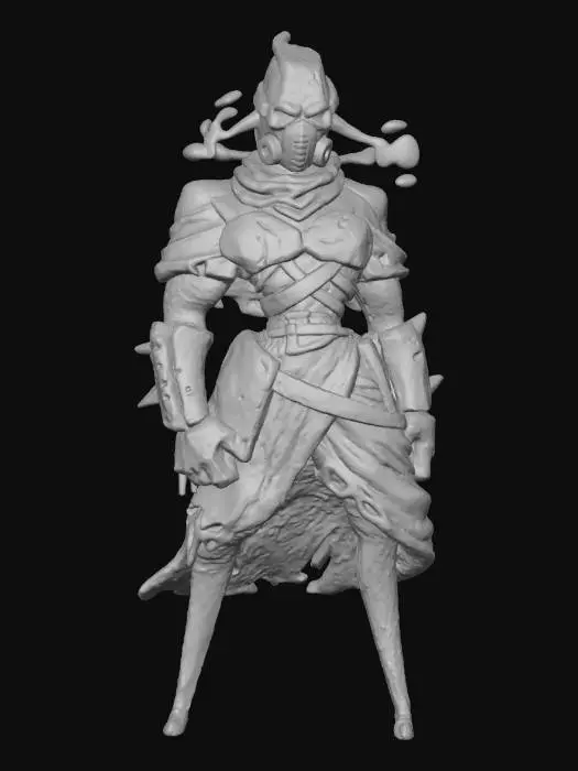 3D model for Warrior in Red Armor