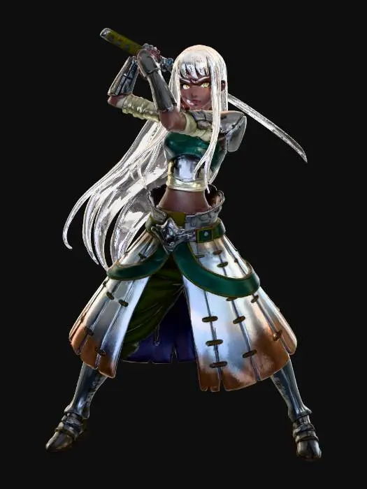 3D model for Samurai Warrior in the Desert