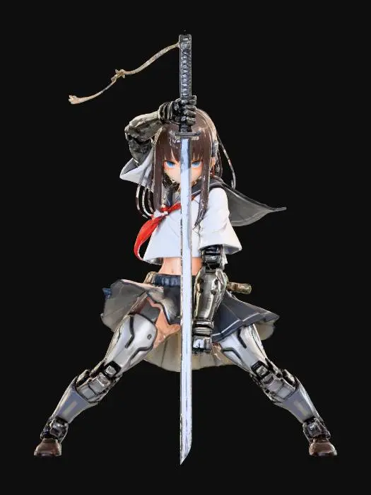 3D model for Cyborg Swordswoman