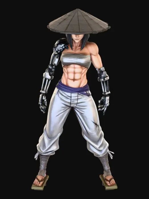 3D model for Cyber Warrior Monk