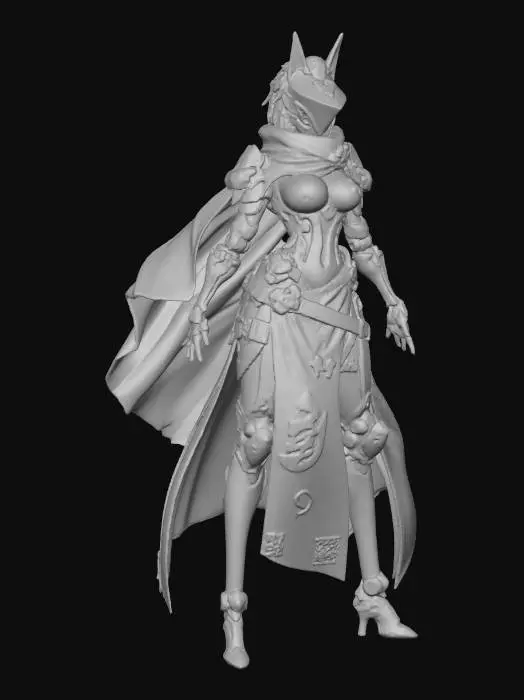 3D model for Cybernetic Fox Warrior