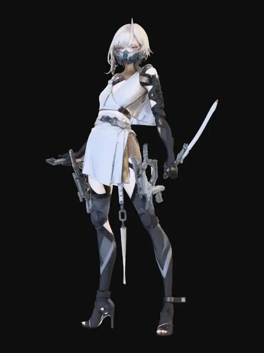 3D model for Cybernetic Warrior