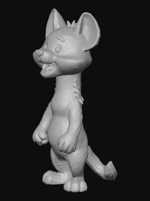 3D model for Create a low poly model of hiene