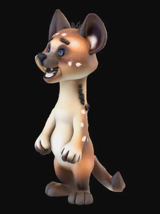 3D model for Create a low poly model of hiene