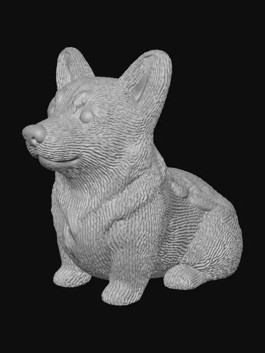 3D model for Knitted corgi