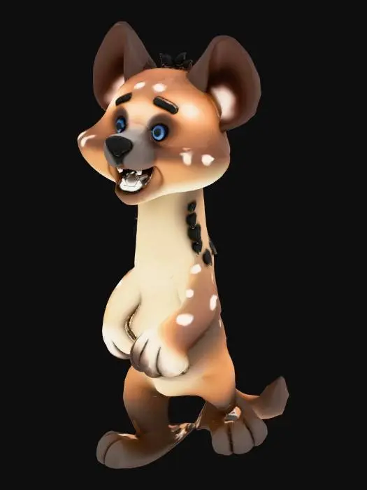 3D model for Create a low poly model of hiene
