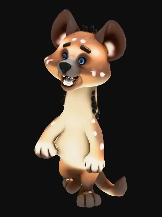 3D model for Create a low poly model of hiene